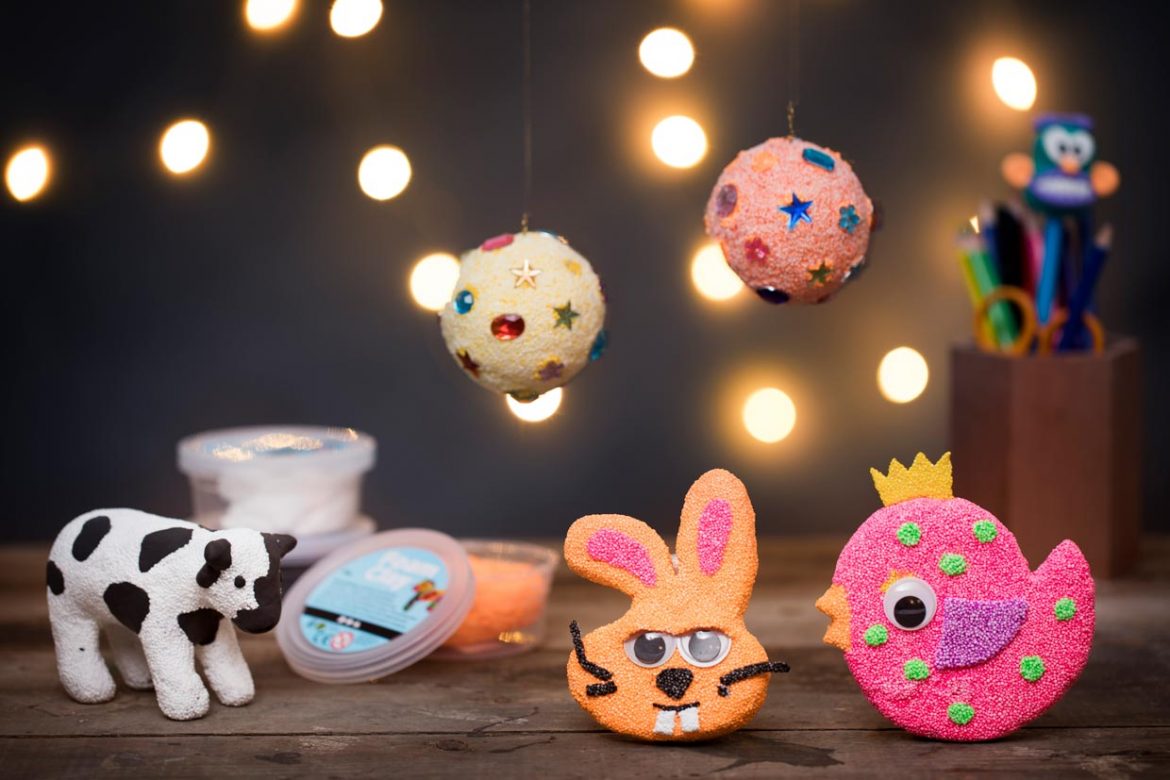 10 färgstrålande idéer med Foam Clay