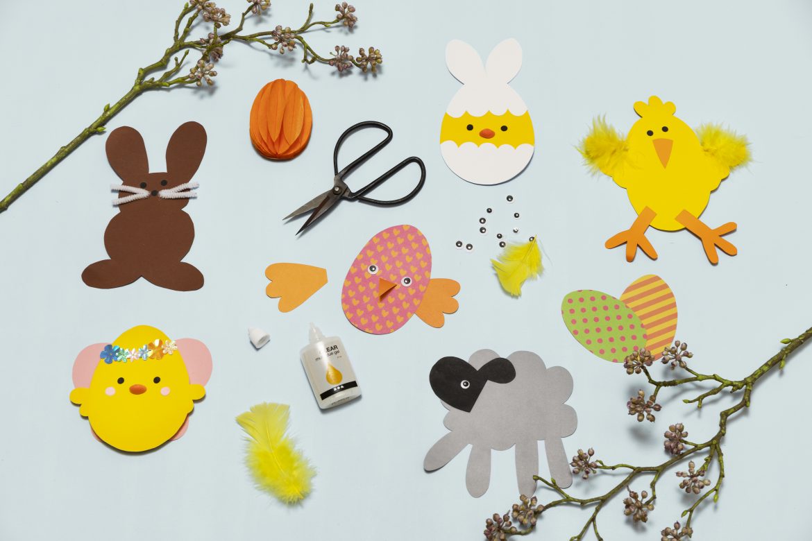 Kreativt och roligt påskpyssel med papper