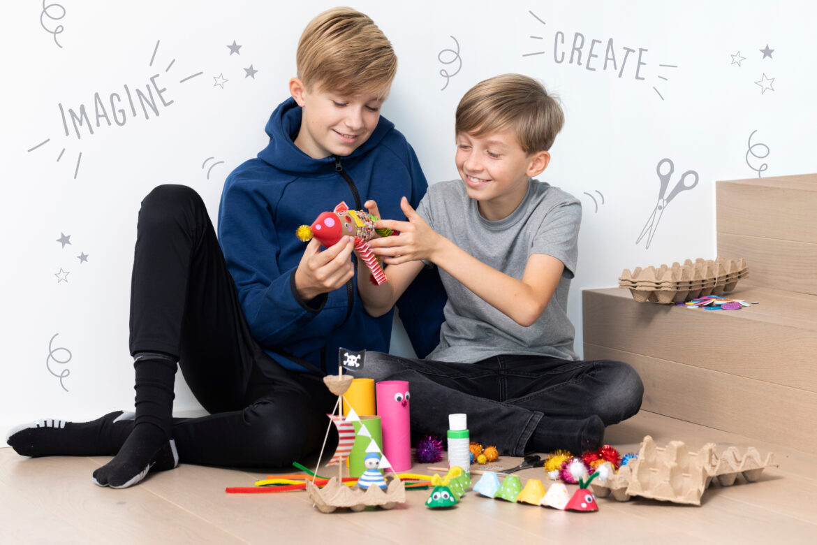 Gör återbruk till en lek: roliga projekt för barn